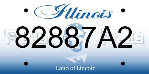 82887A2 Illinois License Plate
