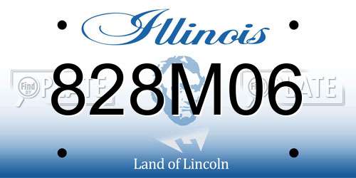 828M06 Illinois License Plate