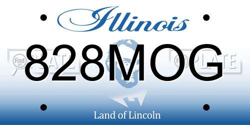 828MOG Illinois License Plate