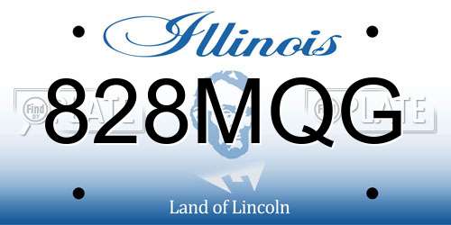 828MQG Illinois License Plate