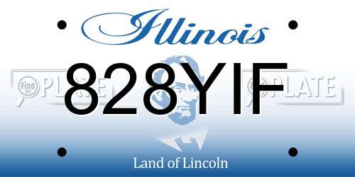 828YIF Illinois License Plate