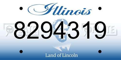 8294319 Illinois License Plate