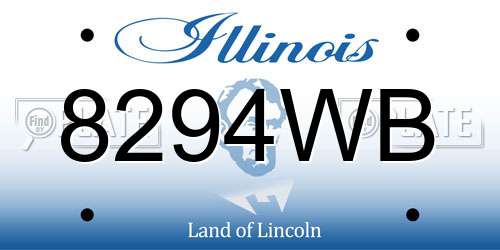 8294WB Illinois License Plate