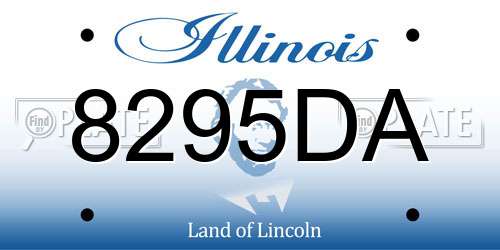 8295DA Illinois License Plate