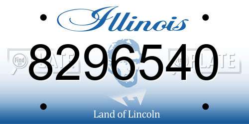 8296540 Illinois License Plate