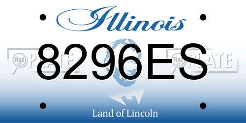 8296ES Illinois License Plate