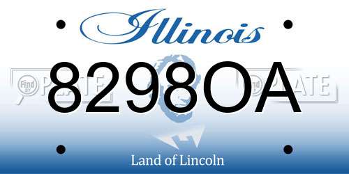 8298OA Illinois License Plate