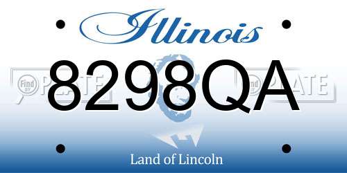 8298QA Illinois License Plate