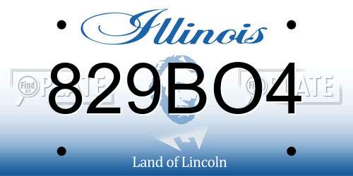 829BO4 Illinois License Plate