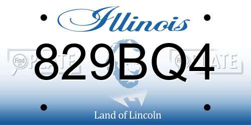 829BQ4 Illinois License Plate