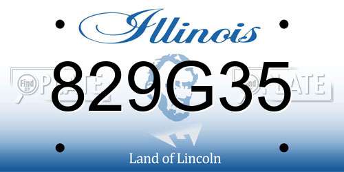 829G35 Illinois License Plate