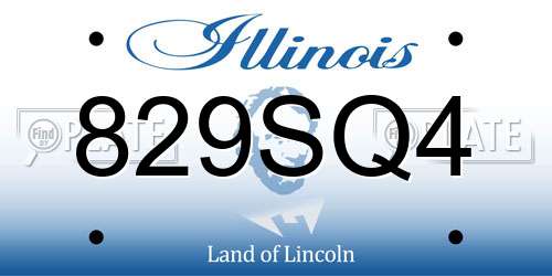 829SQ4 Illinois License Plate