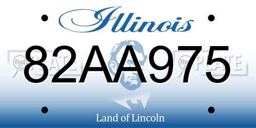 82AA975 Illinois License Plate