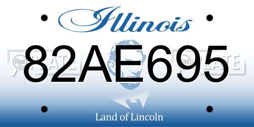 82AE695 Illinois License Plate