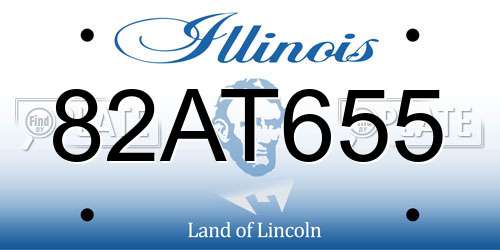 82AT655 Illinois License Plate