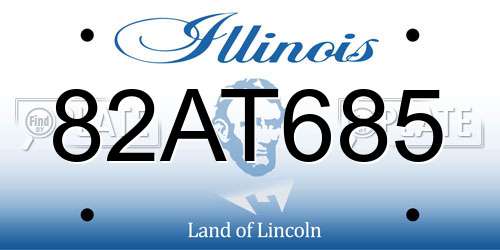 82AT685 Illinois License Plate