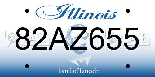 82AZ655 Illinois License Plate
