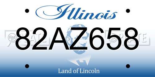 82AZ658 Illinois License Plate
