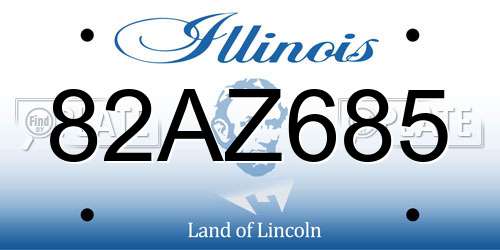 82AZ685 Illinois License Plate