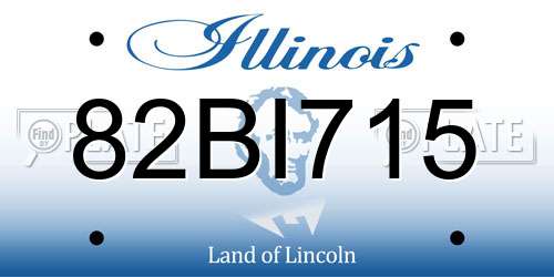 82BI715 Illinois License Plate