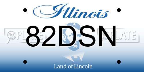 82DSN Illinois License Plate