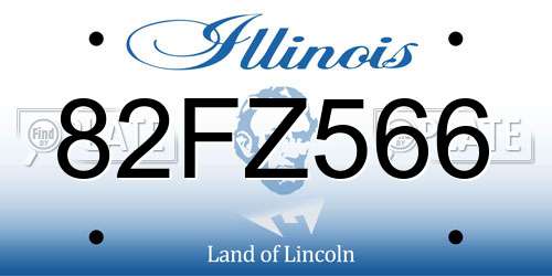 82FZ566 Illinois License Plate