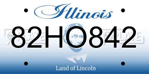 82HO842 Illinois License Plate