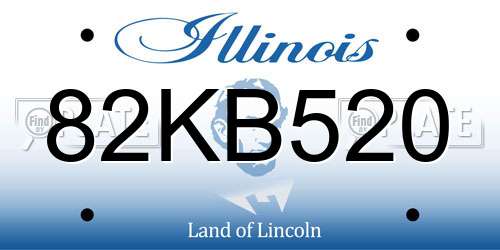 82KB520 Illinois License Plate