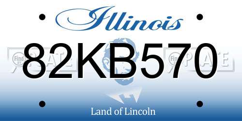 82KB570 Illinois License Plate