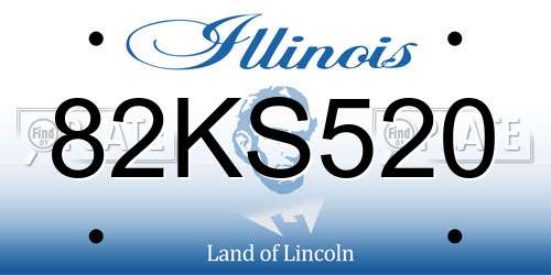 82KS520 Illinois License Plate