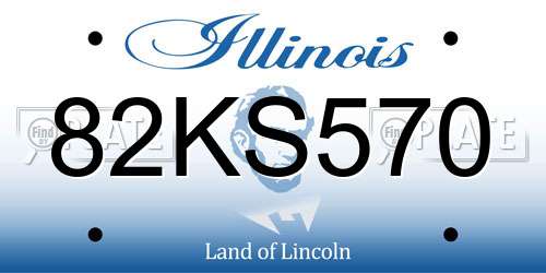 82KS570 Illinois License Plate