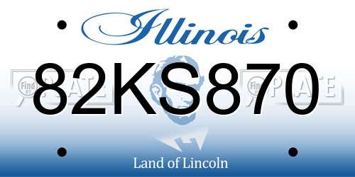 82KS870 Illinois License Plate