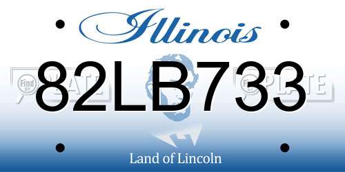 82LB733 Illinois License Plate