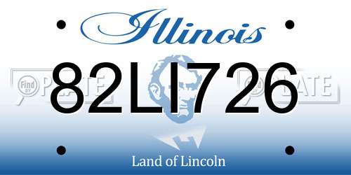 82LI726 Illinois License Plate