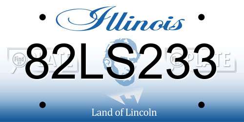 82LS233 Illinois License Plate