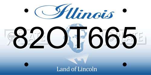 82OT665 Illinois License Plate