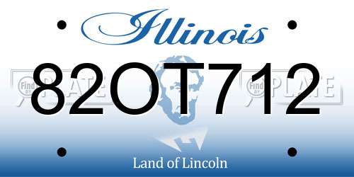 82OT712 Illinois License Plate