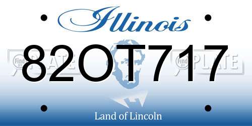82OT717 Illinois License Plate