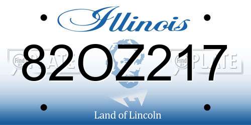 82OZ217 Illinois License Plate