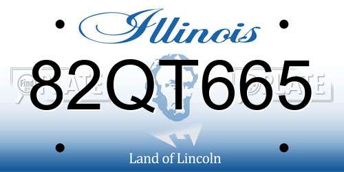 82QT665 Illinois License Plate