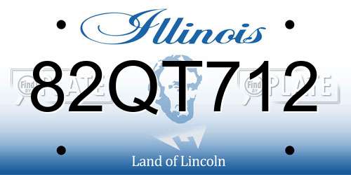 82QT712 Illinois License Plate