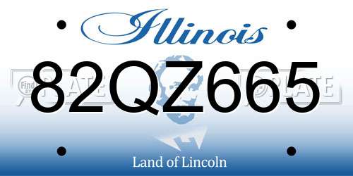 82QZ665 Illinois License Plate