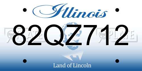 82QZ712 Illinois License Plate