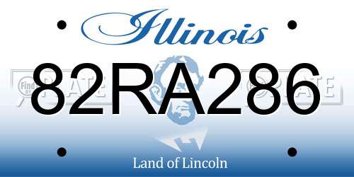 82RA286 Illinois License Plate