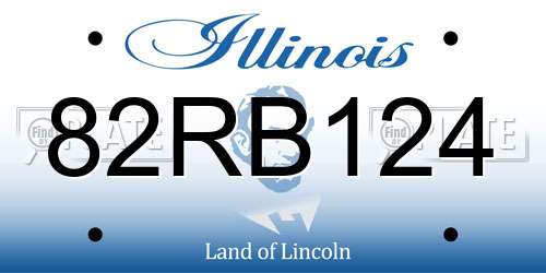 82RB124 Illinois License Plate