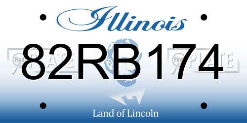82RB174 Illinois License Plate