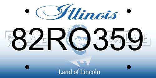82RO359 Illinois License Plate