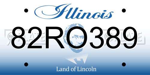 82RO389 Illinois License Plate