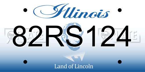82RS124 Illinois License Plate
