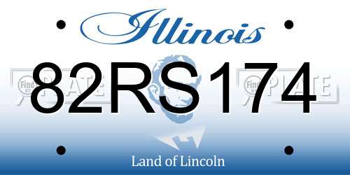 82RS174 Illinois License Plate